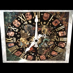 Time - face of clock- mayan signs, and zodiac